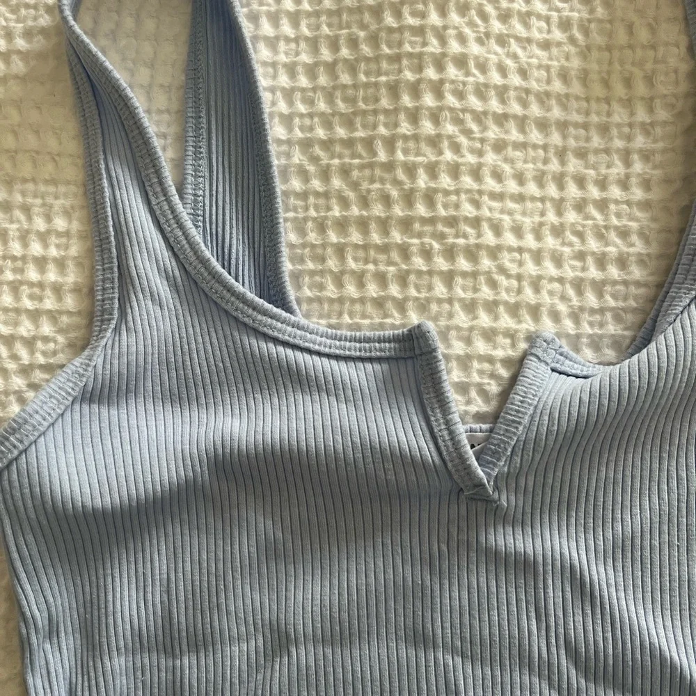 Garage Light Blue Ribbed Top - Picture 2 of 3
